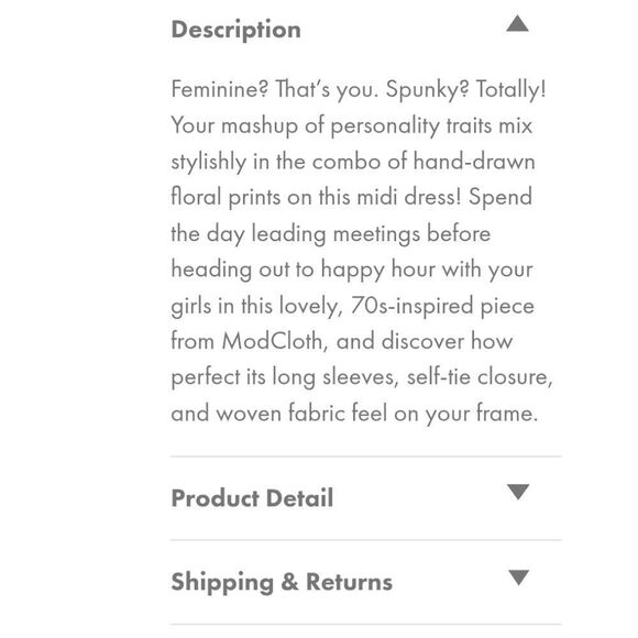 NWT ModCloth Unique Persona Midi Dress Long Sleeve Yellow Floral Dragonfly 4 - Picture 13 of 14